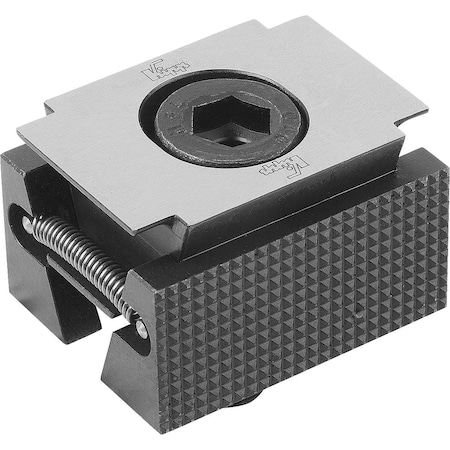 Kipp Wedge Clamp Wide, Serrated B=38, Carbon Steel Black Hardened K0039.2210